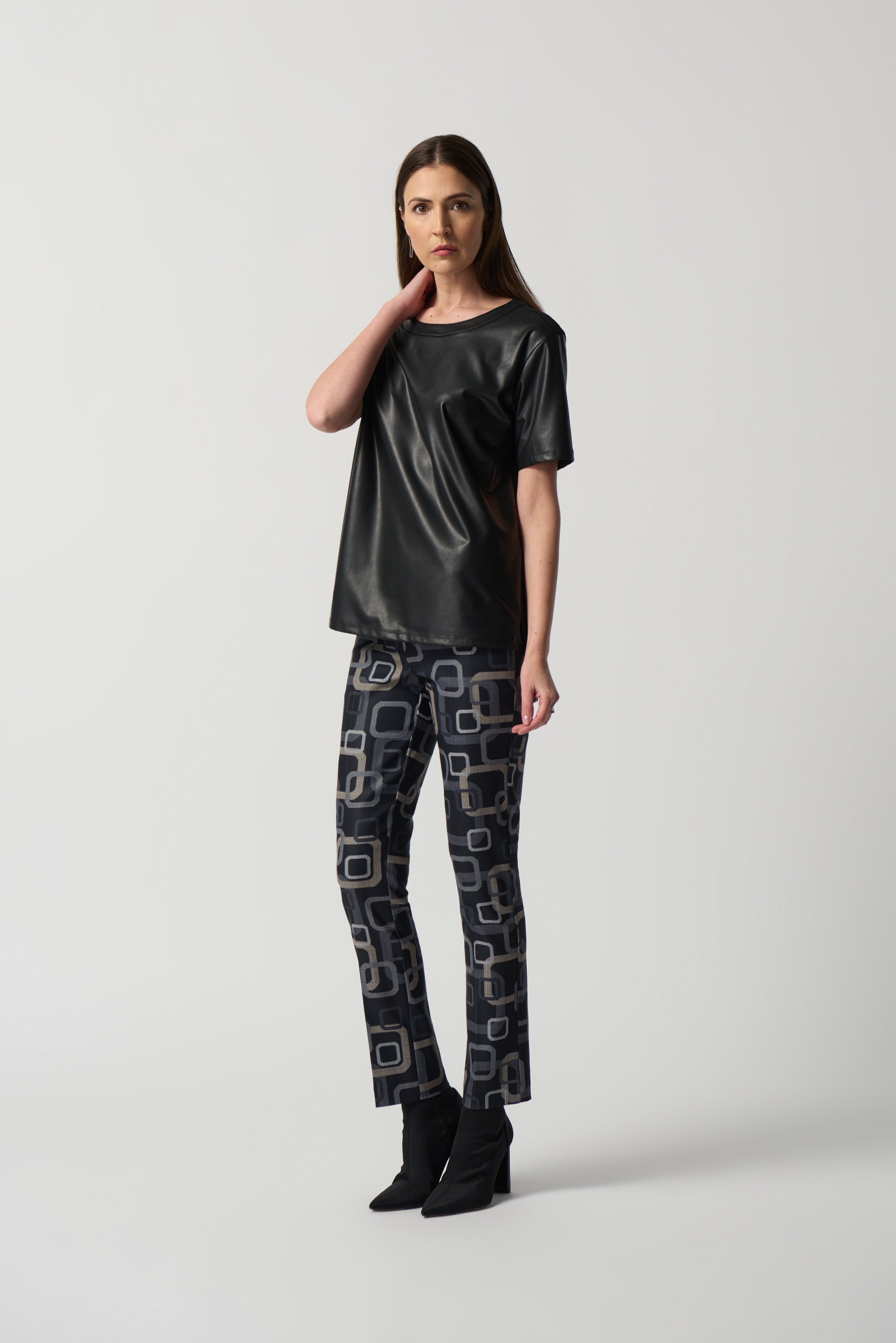 Retro Print Pull-On Pants Joseph Ribkoff # 233163