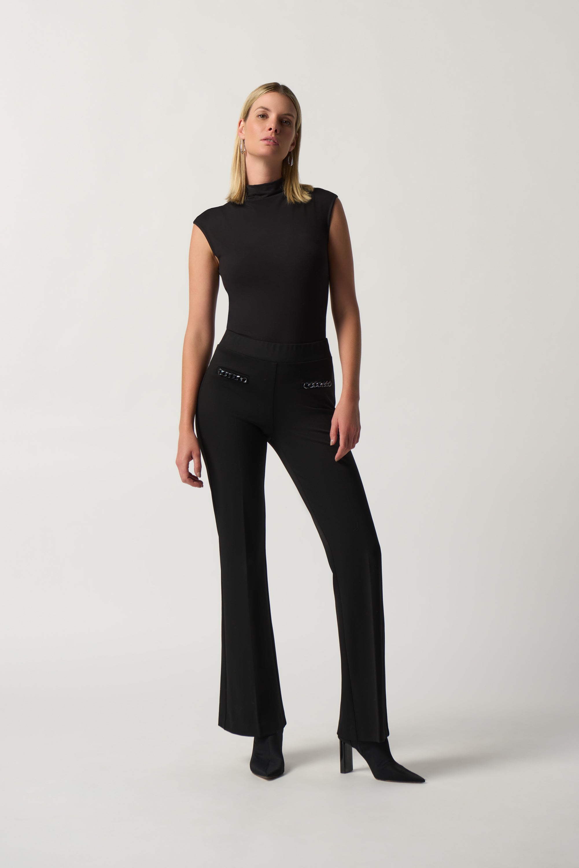 Pantalon évasé en point de Rome par joseph Ribkoff # 233248