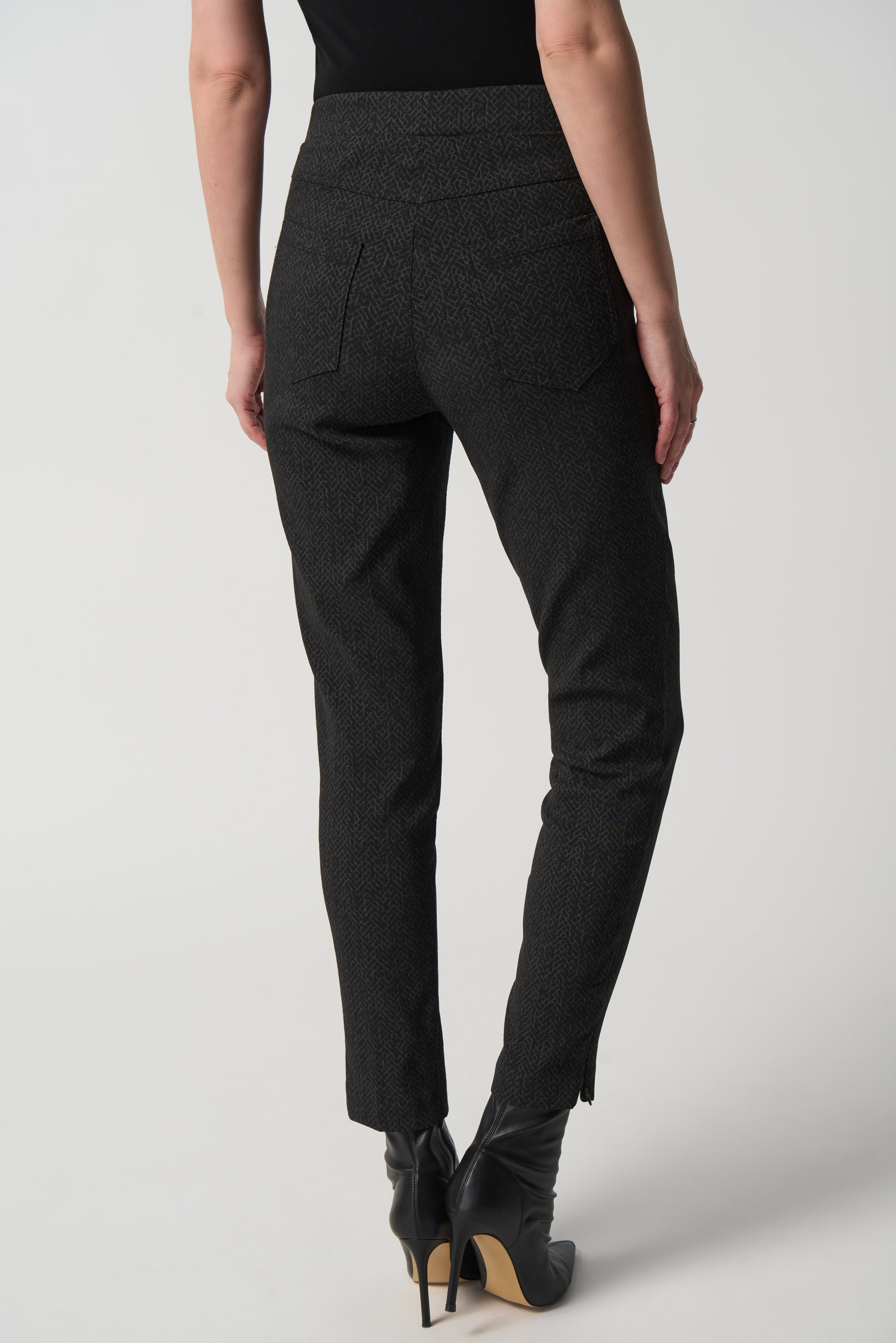 Abstract Jacquard Slim-Fit Pants Joseph Ribkoff # 233282