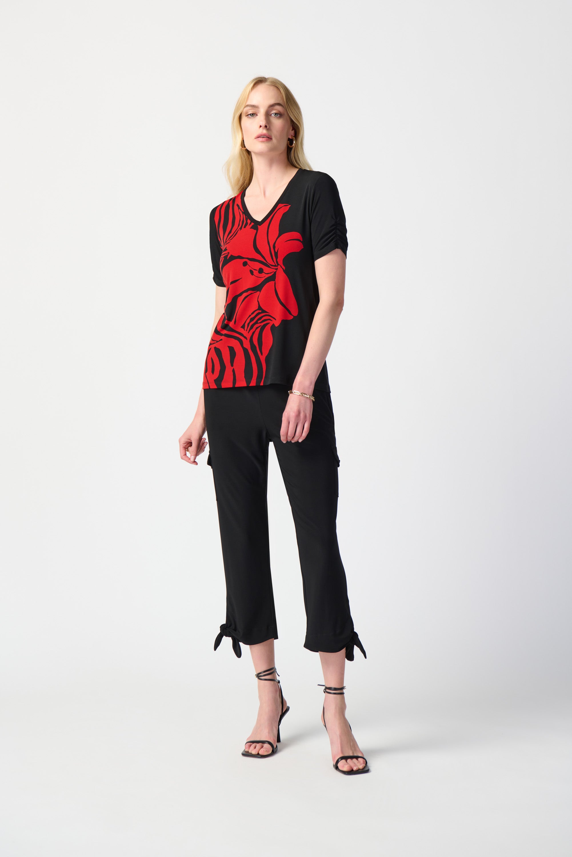 Haut évasé à imprimé floral en tricot Joseph Ribkoff #241138