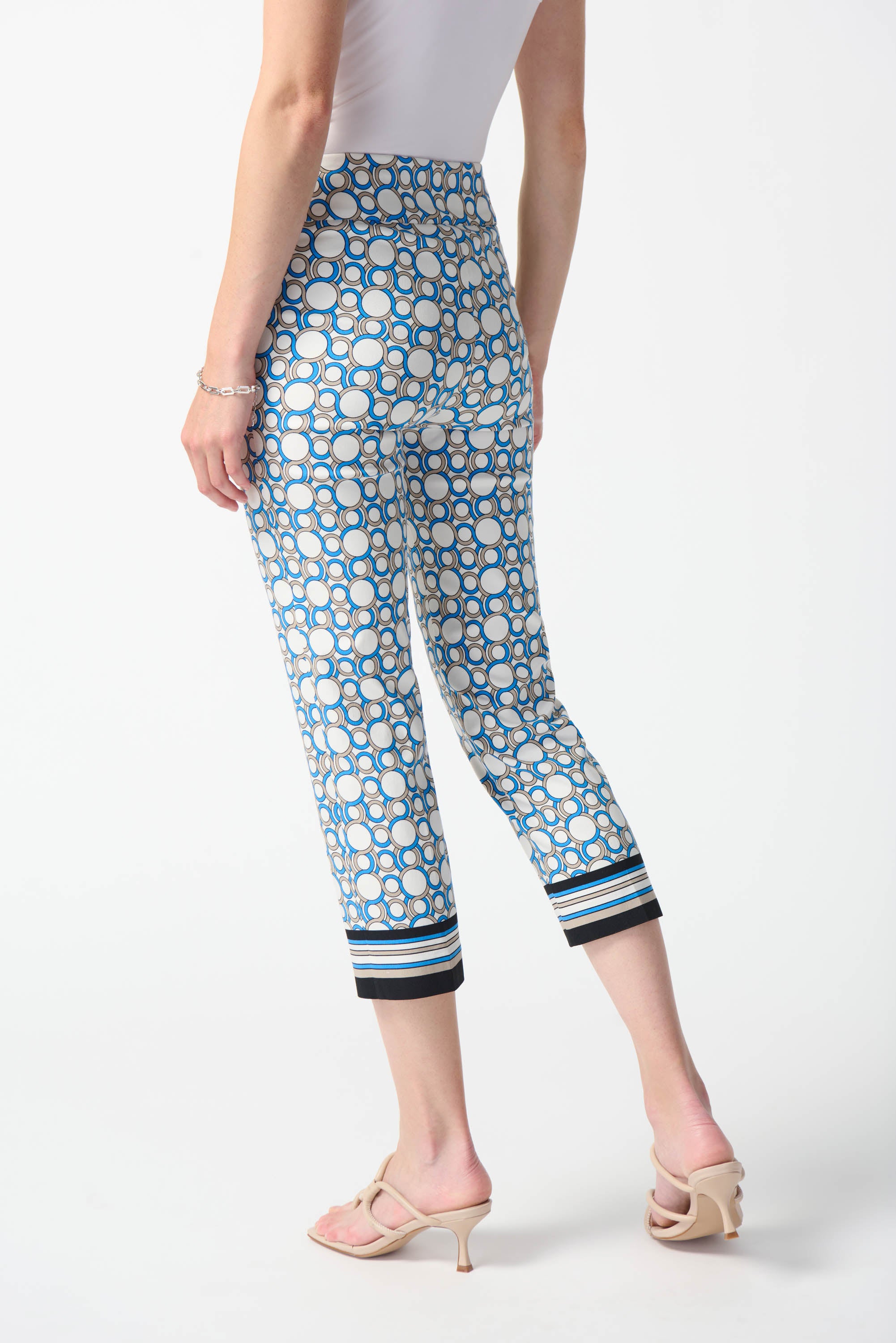 Geometric print cropped pants in Millennium Joseph Ribkoff #242148