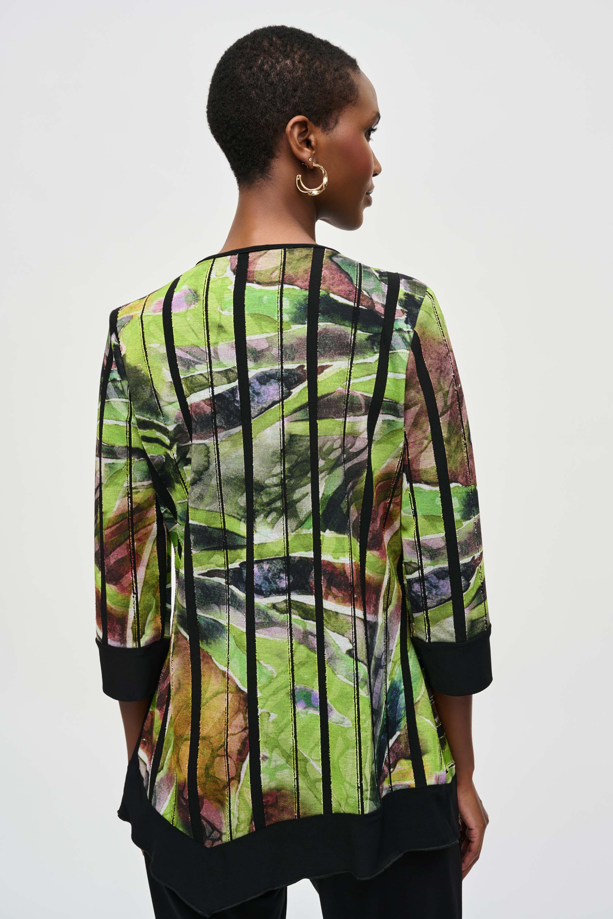 Silky knit tunic with abstract pattern, by Joseph Ribkoff #243112