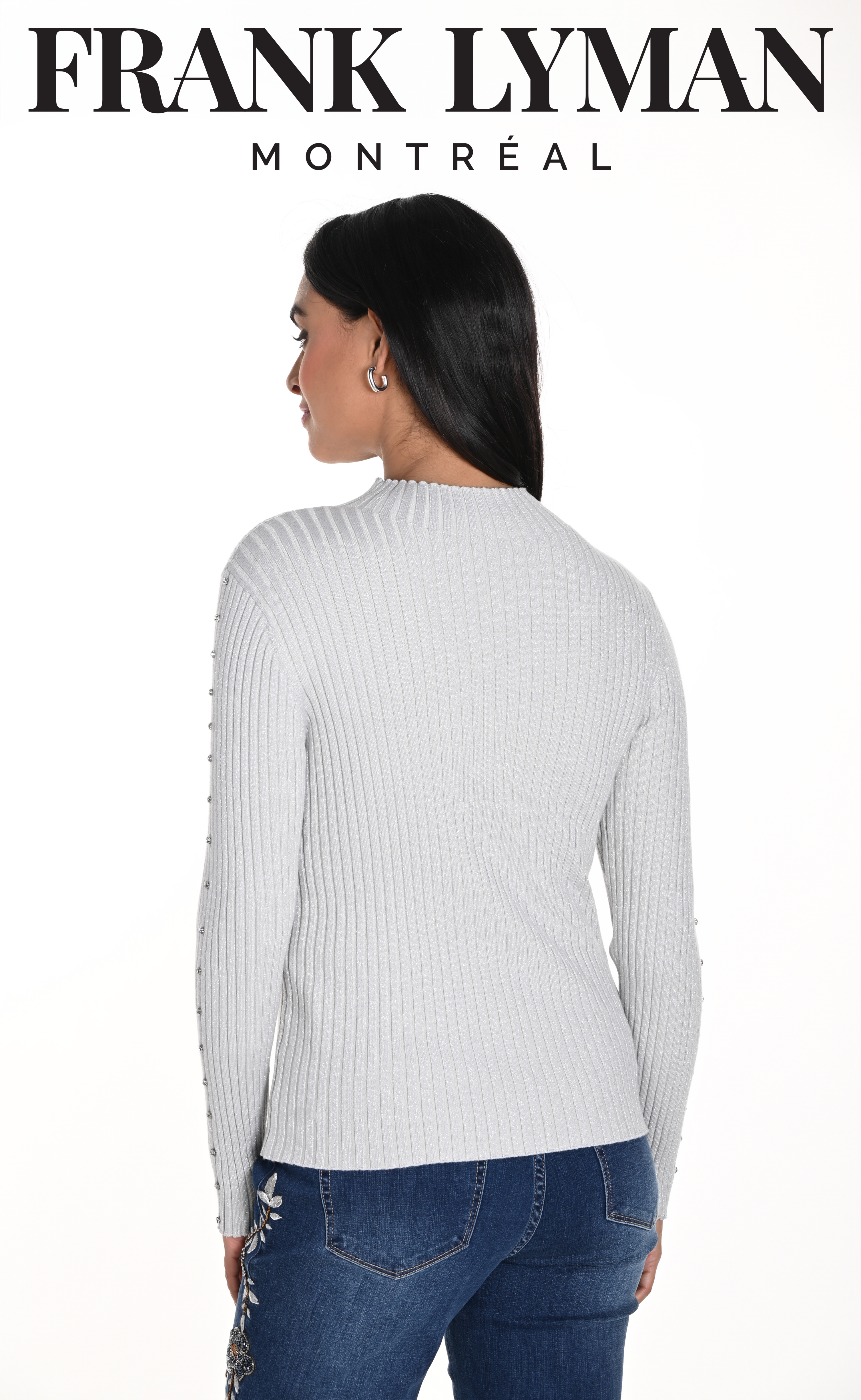 Long Sleeve Ribbed Knit Top by Frank Lyman #243474U