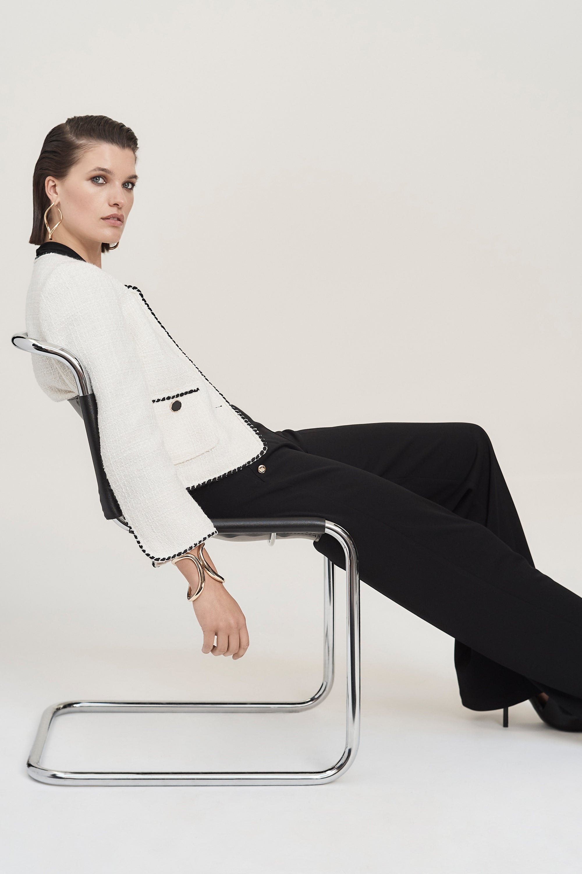 Boucle jacket with contrasting trim, by Joseph Ribkoff #243911