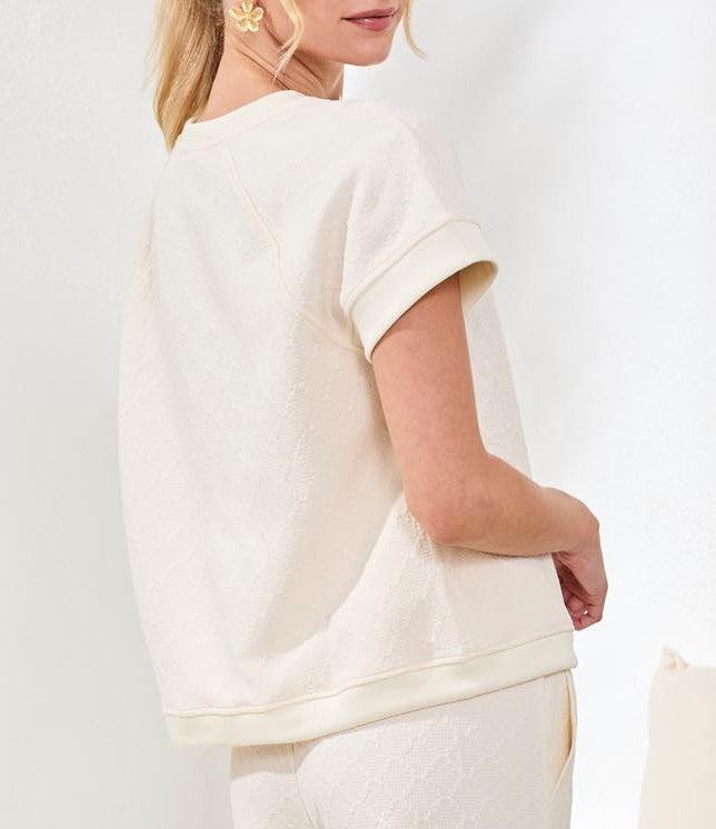 Haut à encolure ronde avec cordon de serrage – Tribal Sport #2463O-8422