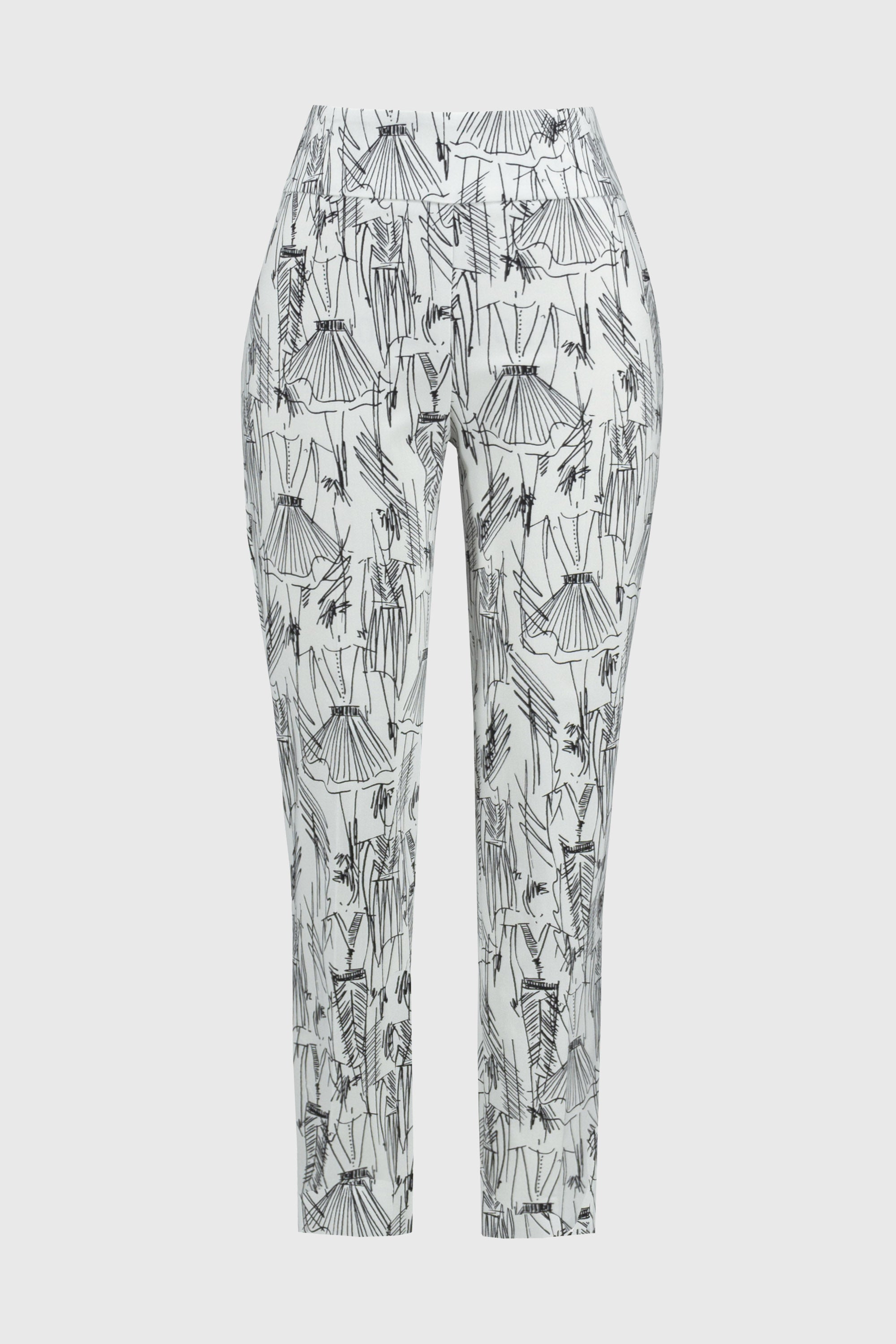 Slim Fit Pull-On Pant in Expressive Millennium Print by Joseph Ribkoff #251002