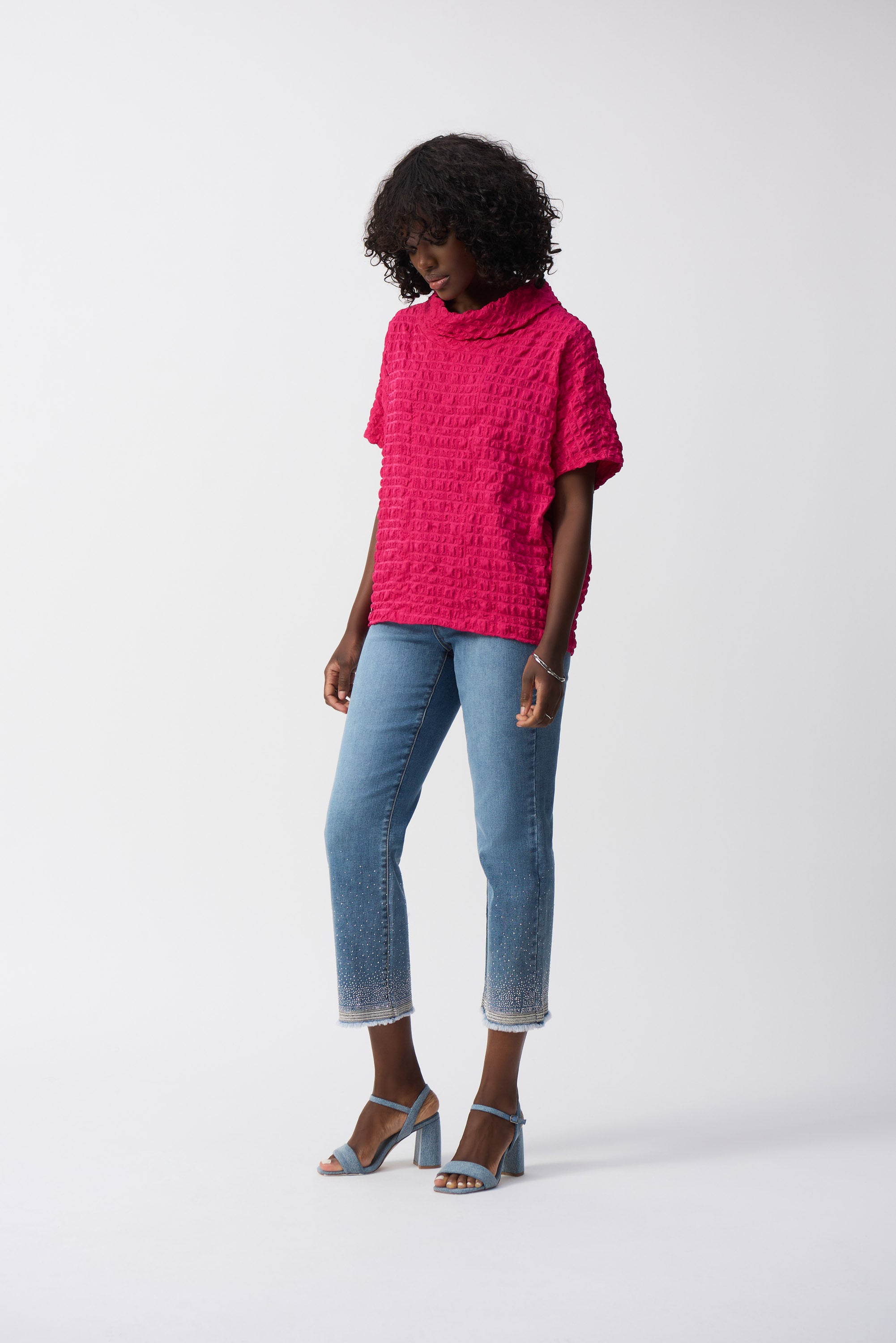 Straight Cropped Stretch Jeans by Joseph Ribkoff #251956