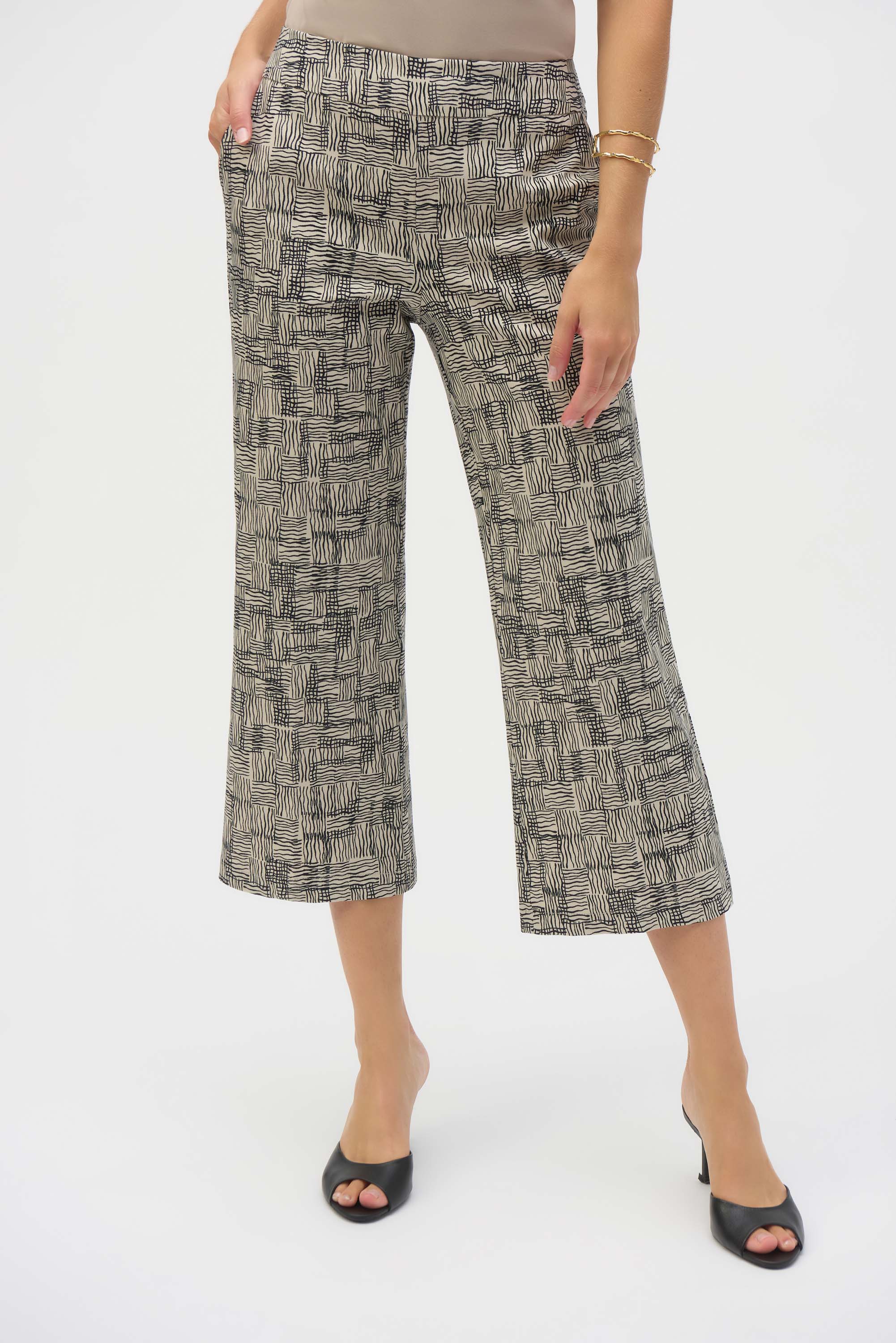 Geometric Print Culottes in Millennium - Joseph Ribkoff #252123
