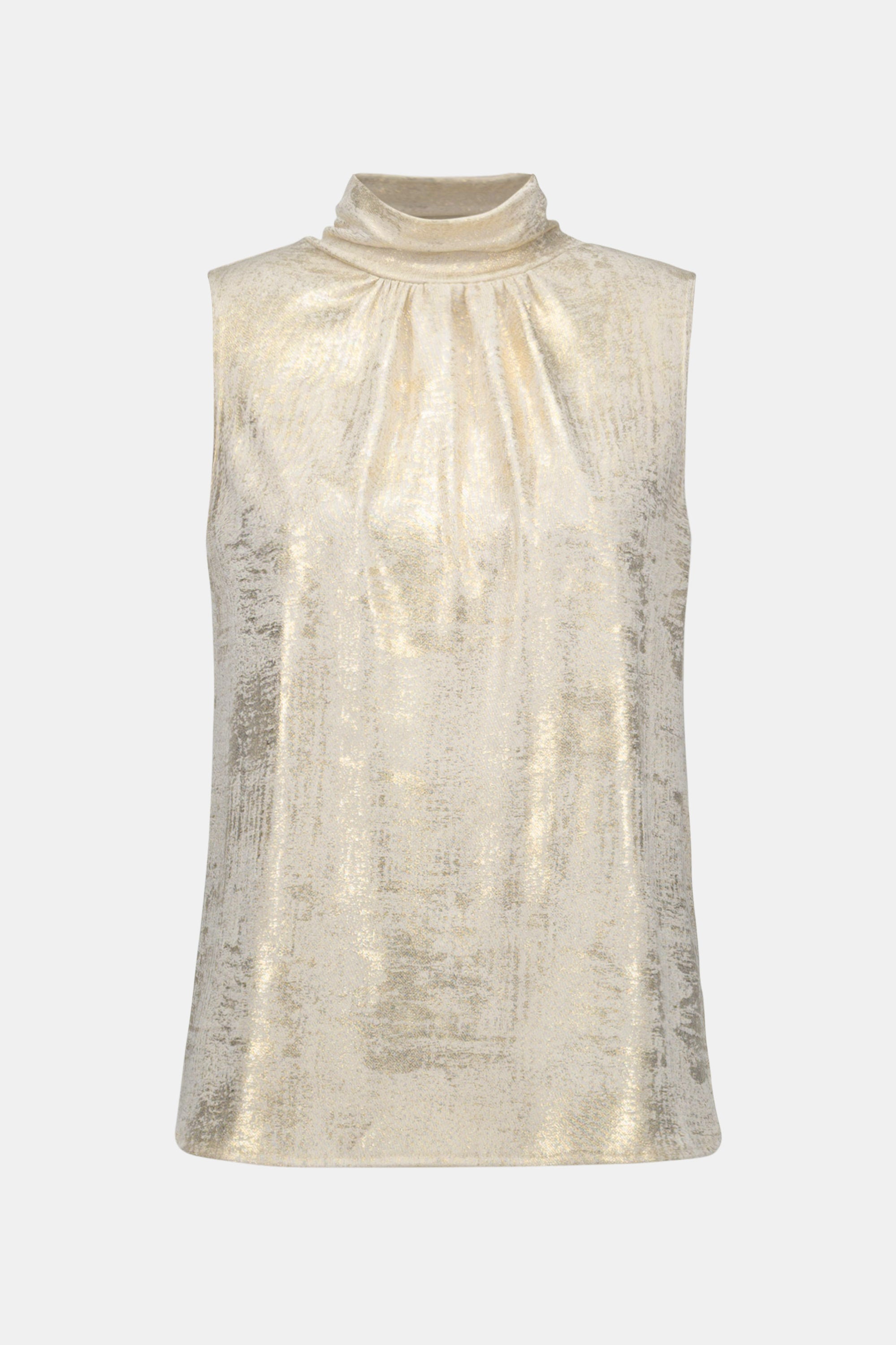 Élégance Dorée — Le Haut Sans Manches Métallisé Joseph Ribkoff #261008