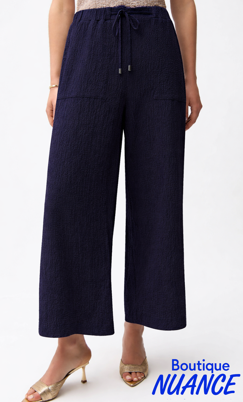 Pull-on seersucker shorts with front pockets - Joseph Ribkoff #261197