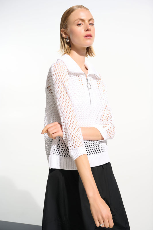 Chandail Boxy à Col Zippé - Le Tricot Soyeux #261634