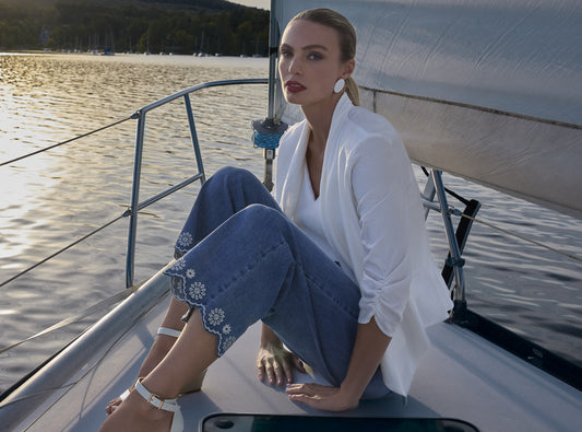 Jeans Denim Brodé - Frank Lyman #261666