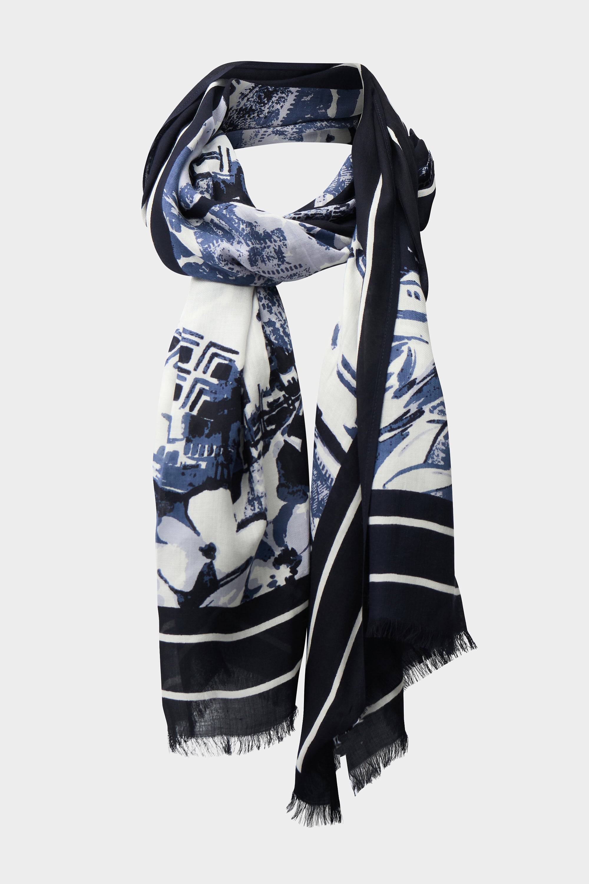 Conversational print modal scarf - Joseph Ribkoff #261988