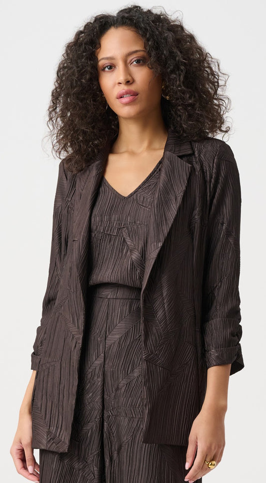 Veston ouvert en satin plissé - Joseph Ribkoff #263050