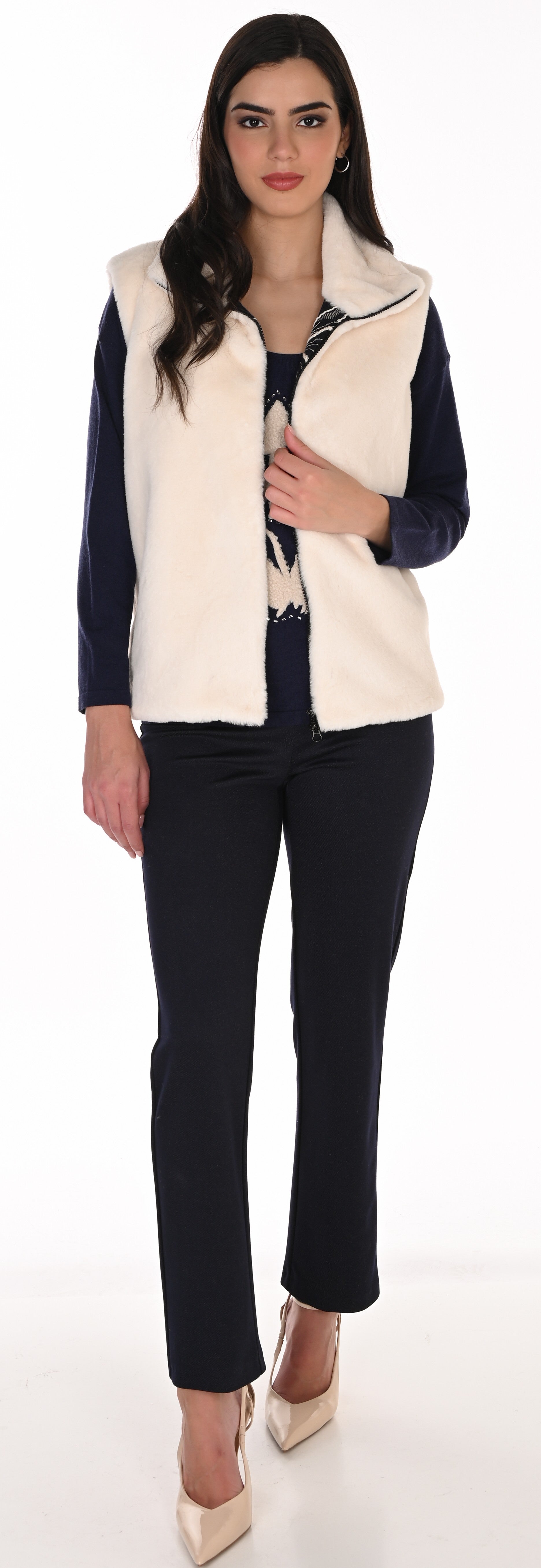 Pantalon droit en tricot denim à enfiler - Frank Lyman #263251