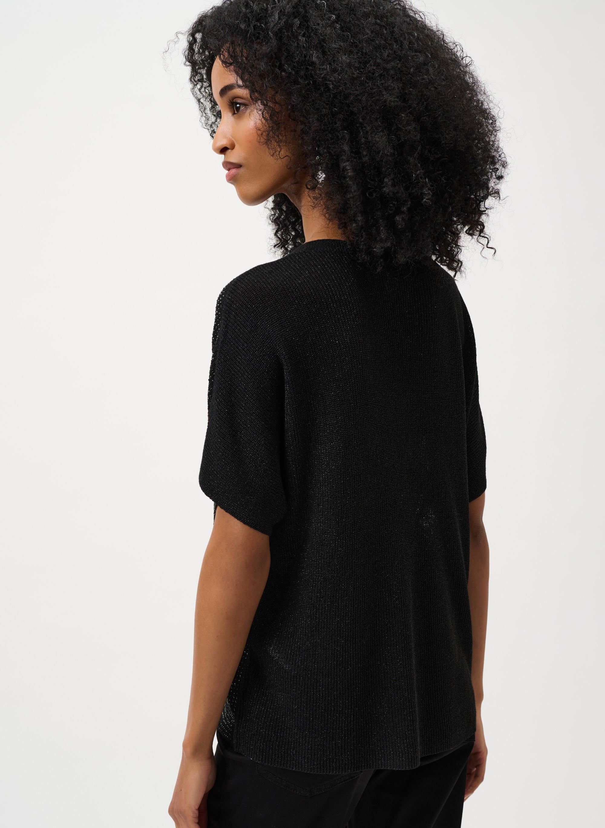 T-shirt en tricot métallique avec strass - Joseph Ribkoff #263900CO