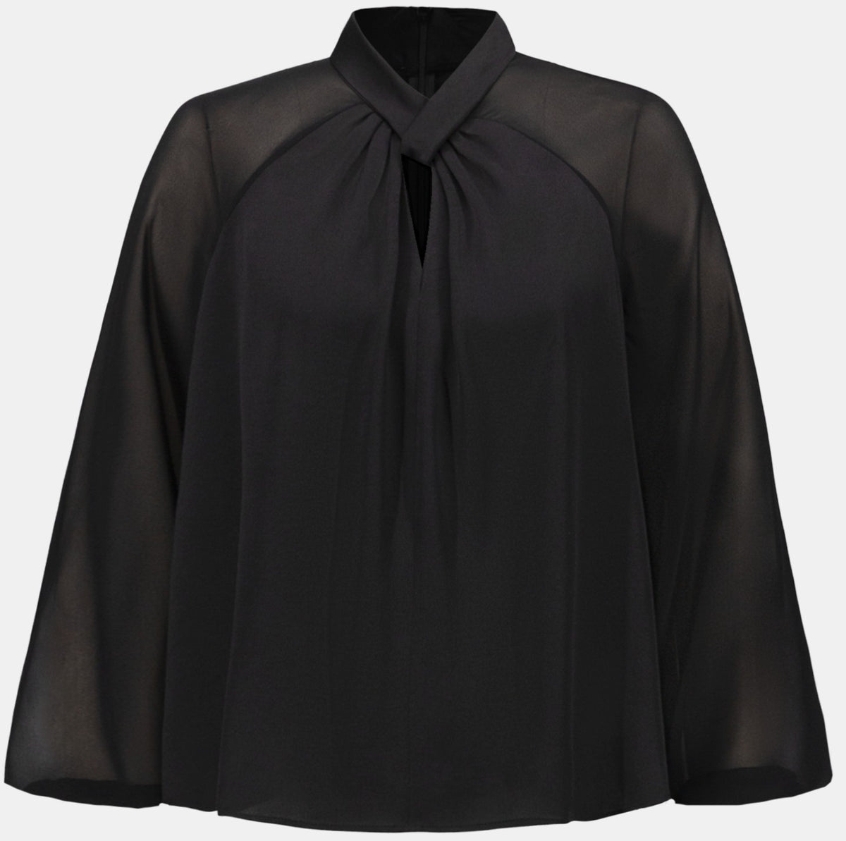 Haut en satin avec manches en mousseline - Joseph Ribkoff #264119