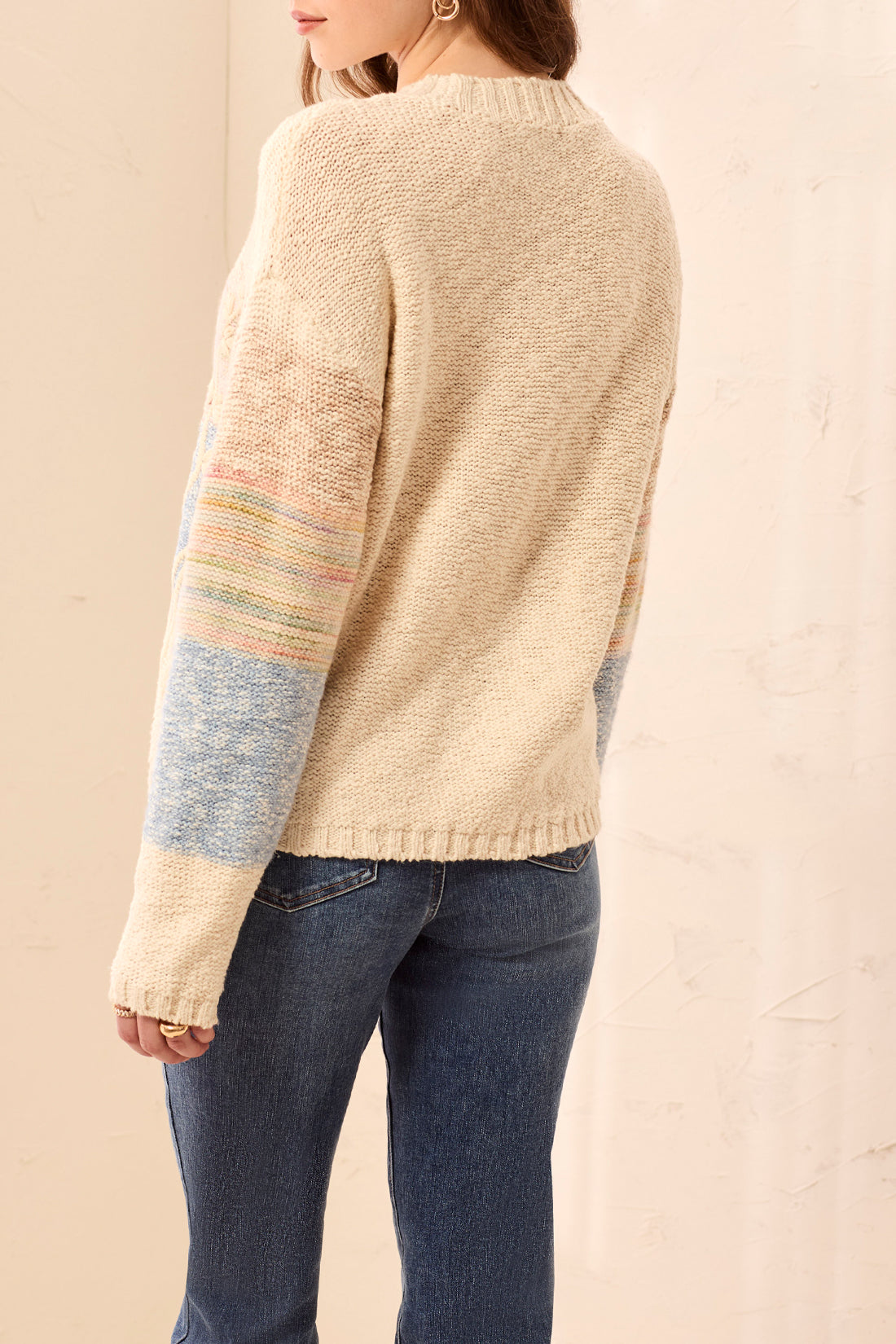 Tricot pastel à broderies florales - Tribal #3194O-8495