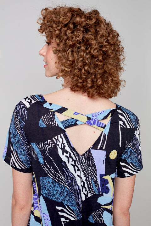 Short-sleeved V-neck dress, by Compli K #33532