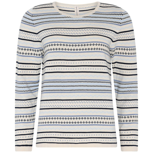 Haut jacquard texturé en coton biologique à manches longues – Skovhuus #4146