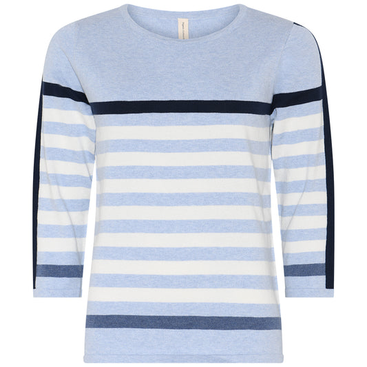 Haut rayé en coton biologique à encolure ronde – Skovhuus #4163