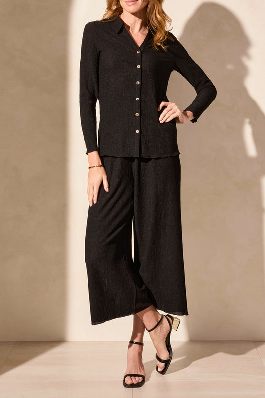 Chemise ample à manches longues, effet froissé, par Tribal #5830O-5249