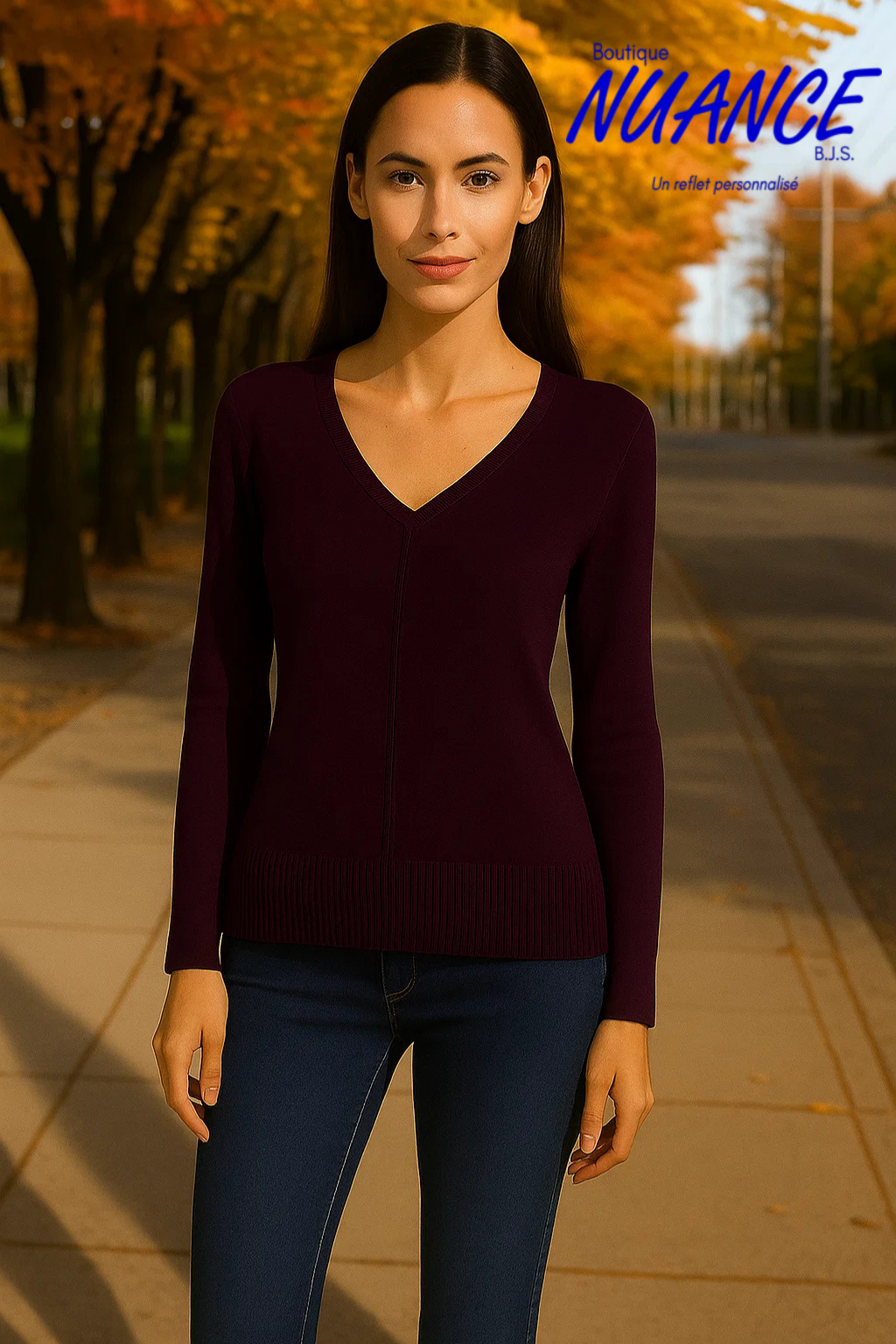 Casual Elegance – The V-Neck Top DKR & COMPANY #DK-L20