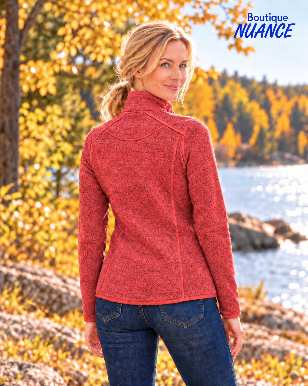 Veste zippée en Algonquin Fleece à effet chiné – DKR & Company #AFL-100