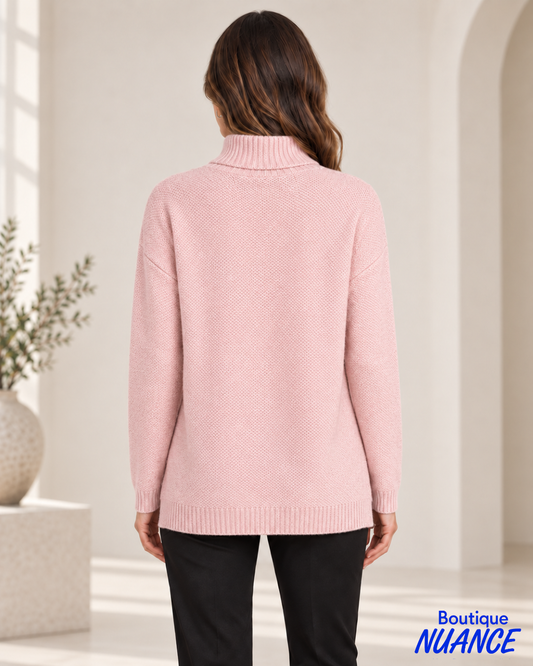 Tricot à col montant et torsades – DKR & Company #HM-62651