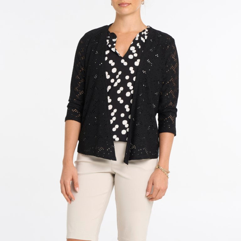 Veste Légère Unie à Détails Pointelle – Dévia #S501J