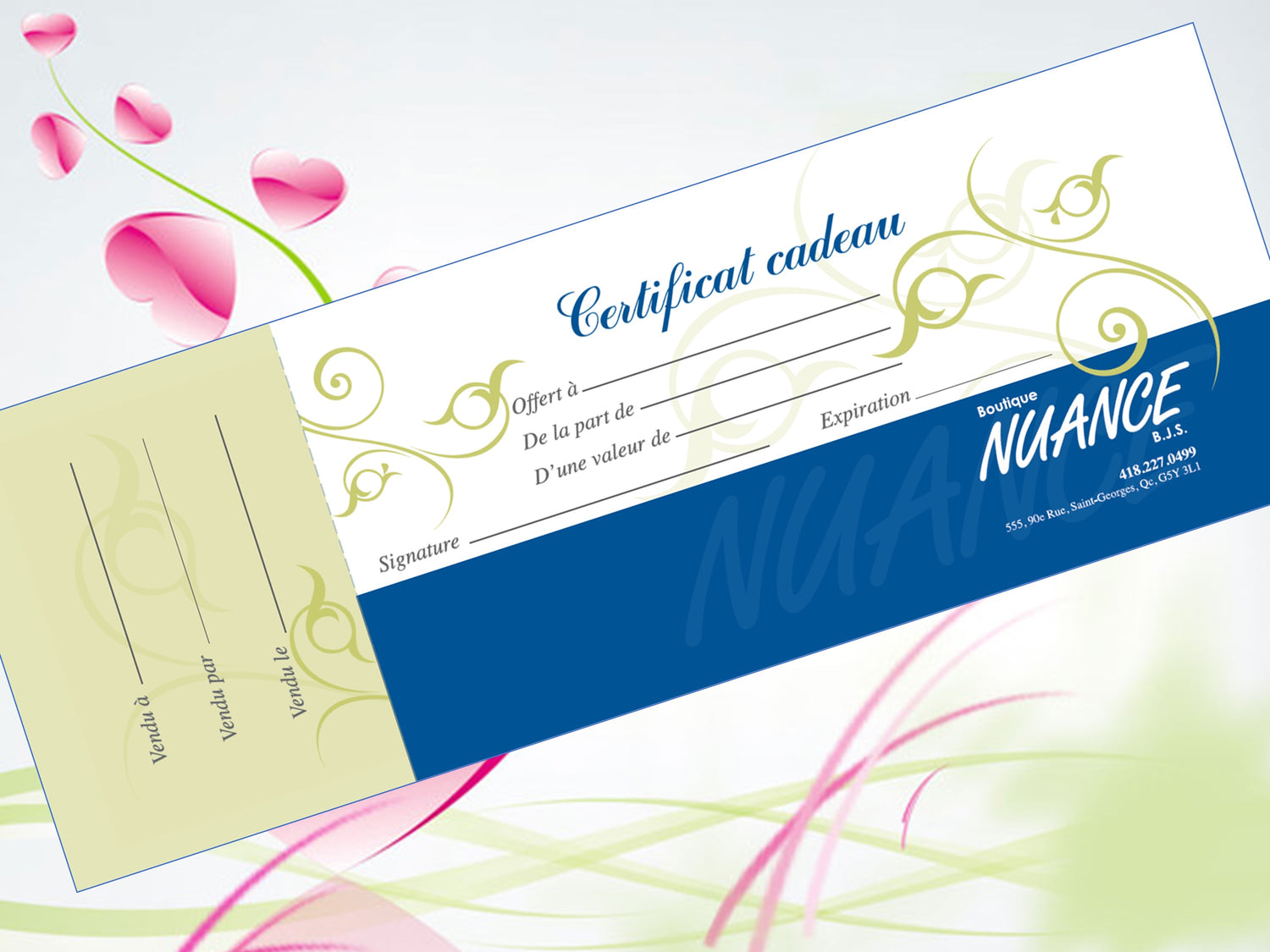Certificat Cadeau