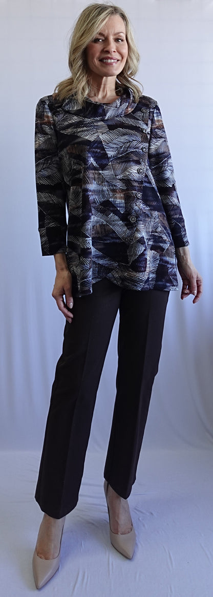 Pull-on, straight leg, ankle length pants by SoftWorks #105807