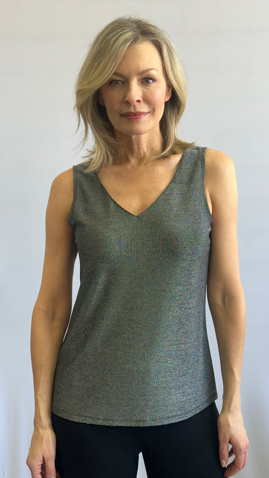 Éclat Charcoal – La Camisole Métallisée Soft Works #102006