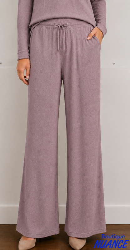 Wide-leg knit trousers - SoftWorks #105404