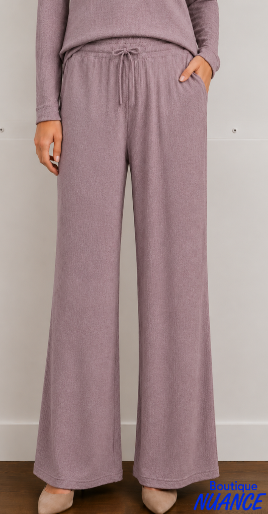 Wide-leg knit trousers - SoftWorks #105404