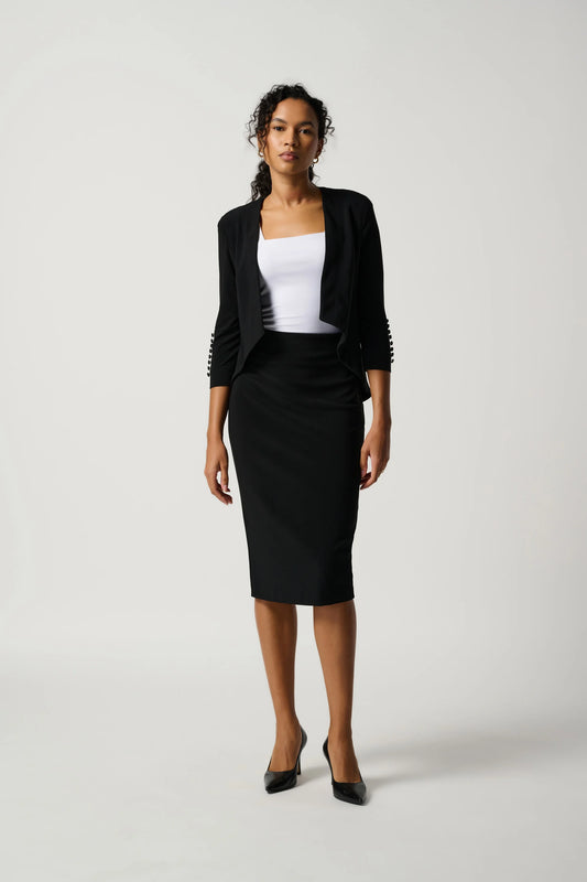 La Jupe Crayon Noire Classique -Joseph Ribkoff #163083R