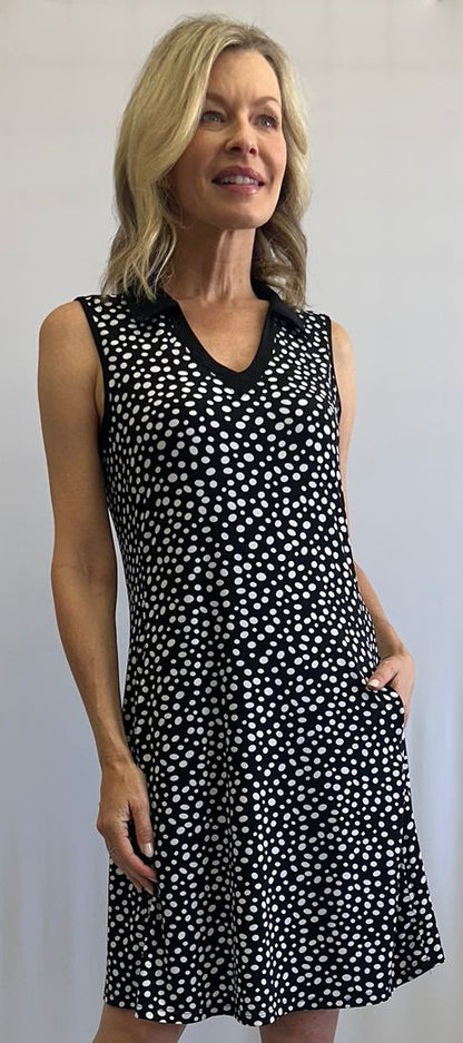 Robe sans manches à motif à pois – SoftWorks #207255