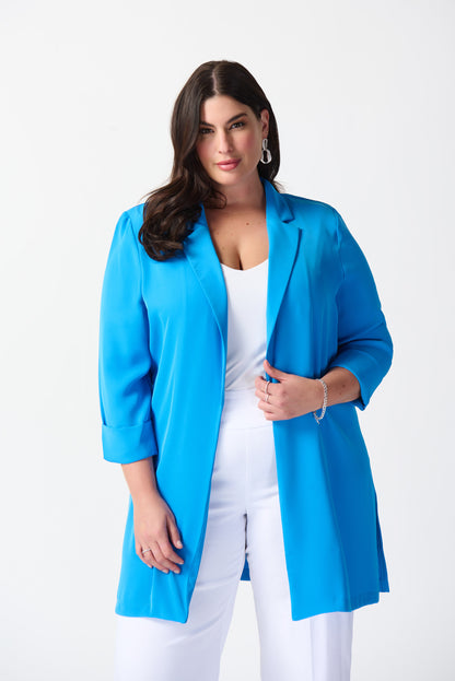Classic long jacket - French blue by joseph Ribkoff #211361S24