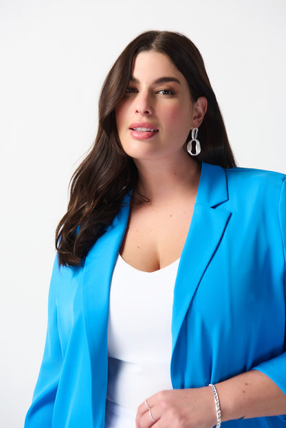 Classic long jacket - French blue by joseph Ribkoff #211361S24