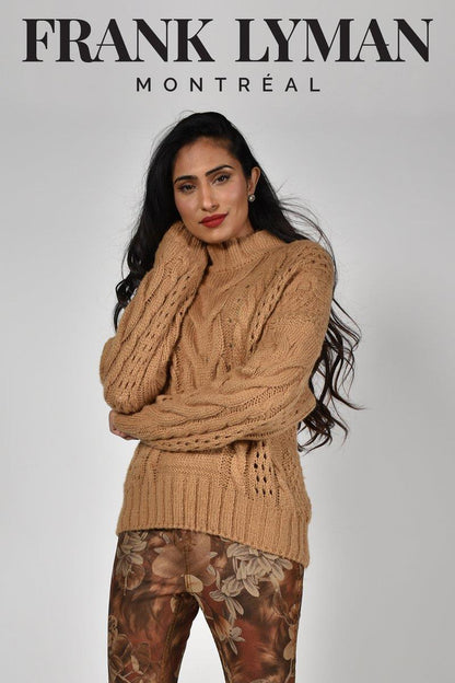 Cocoon Caramel – Frank Lyman Twisted Turtleneck Top #213160U