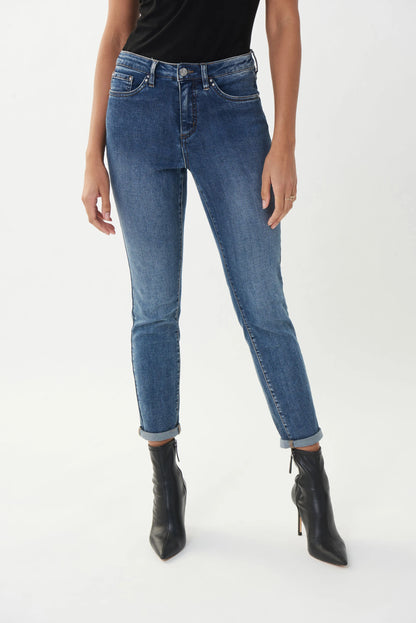 Cropped Rolled Cuff Jeans by Joseph Ribkoff #213942S24