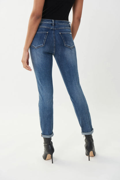 Cropped Rolled Cuff Jeans by Joseph Ribkoff #213942S24