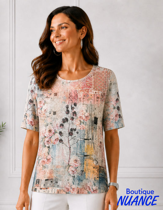 Floral print top with refined visual composition – Beta’s Choice #217352