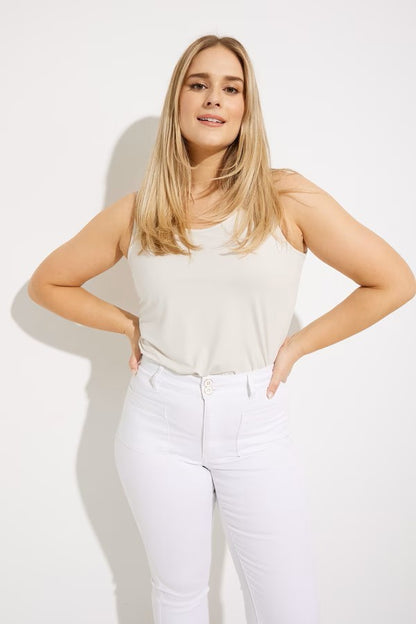 Pantacourt Évasé Blanc Éco-Chic - Le Jeans Joseph Ribkoff  #232936