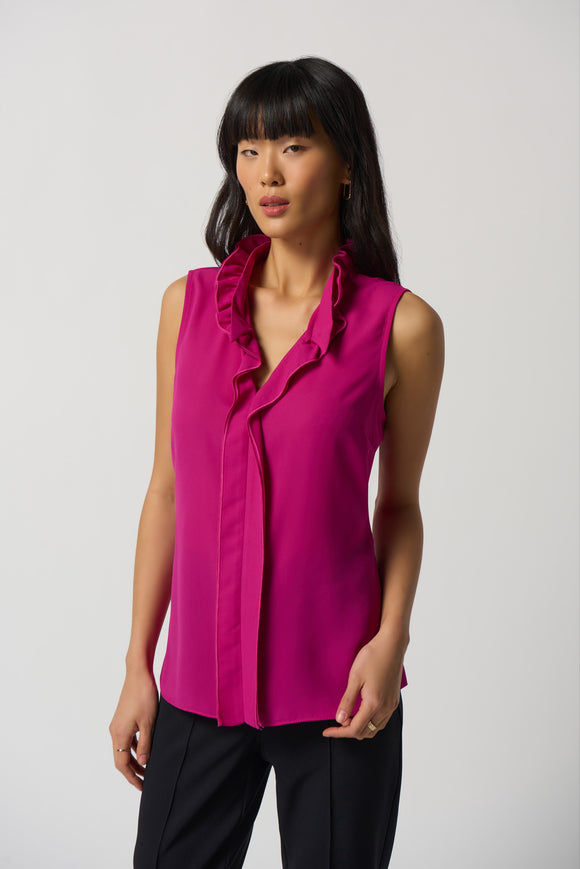 Georgette Top With Ruffles by Joseph Ribkoff # 233016