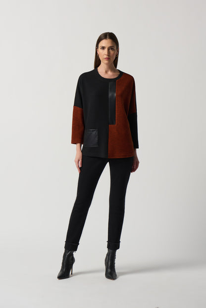 Boxy Colour-Block Top Joseph Ribkoff # 233055