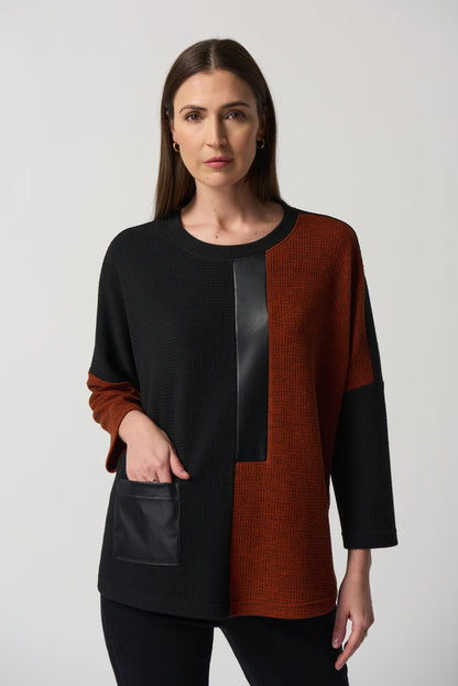 Boxy Colour-Block Top Joseph Ribkoff # 233055
