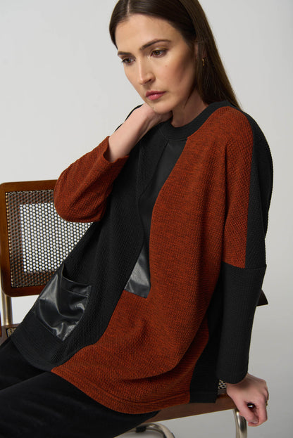 Boxy Colour-Block Top Joseph Ribkoff # 233055