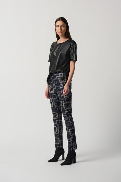 Retro Print Pull-On Pants Joseph Ribkoff # 233163