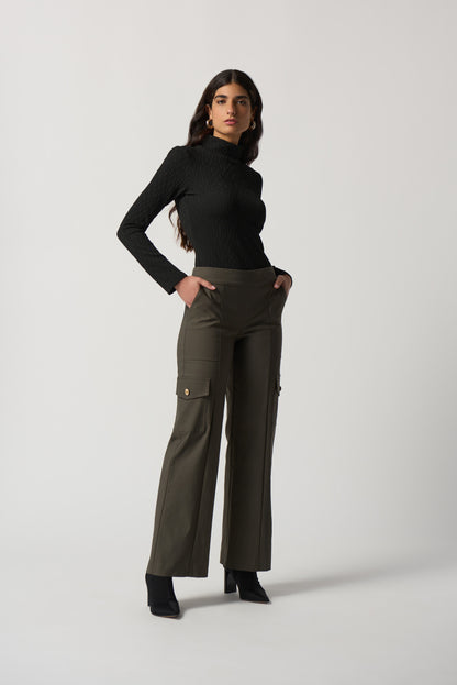 Joseph Ribkoff Microtwill Wide-Leg Pants #233219

